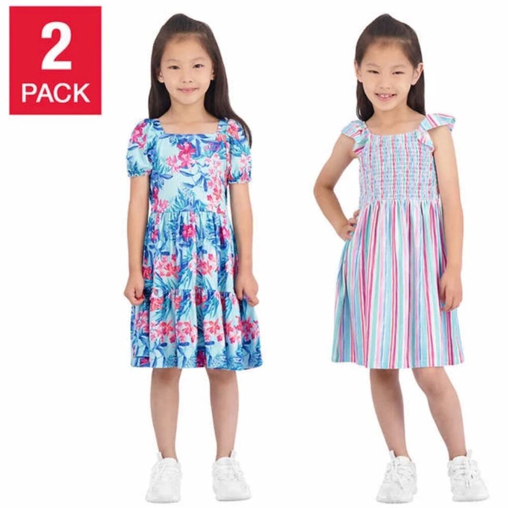 Tommy Bahama Kids'‎ 2-pack Dress 3T Blues Girls , like new - Picture 3 of 3